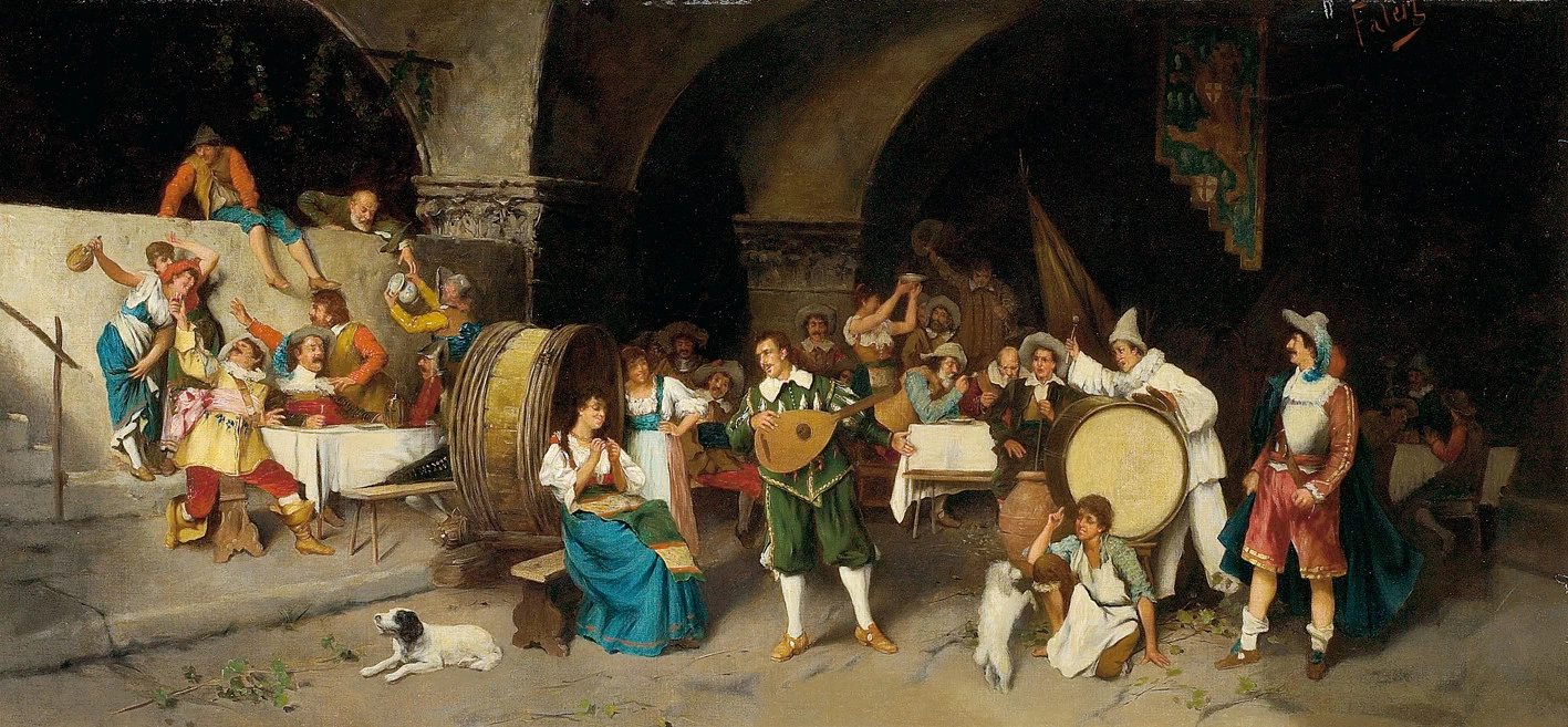 Giorno in taverna, 1880